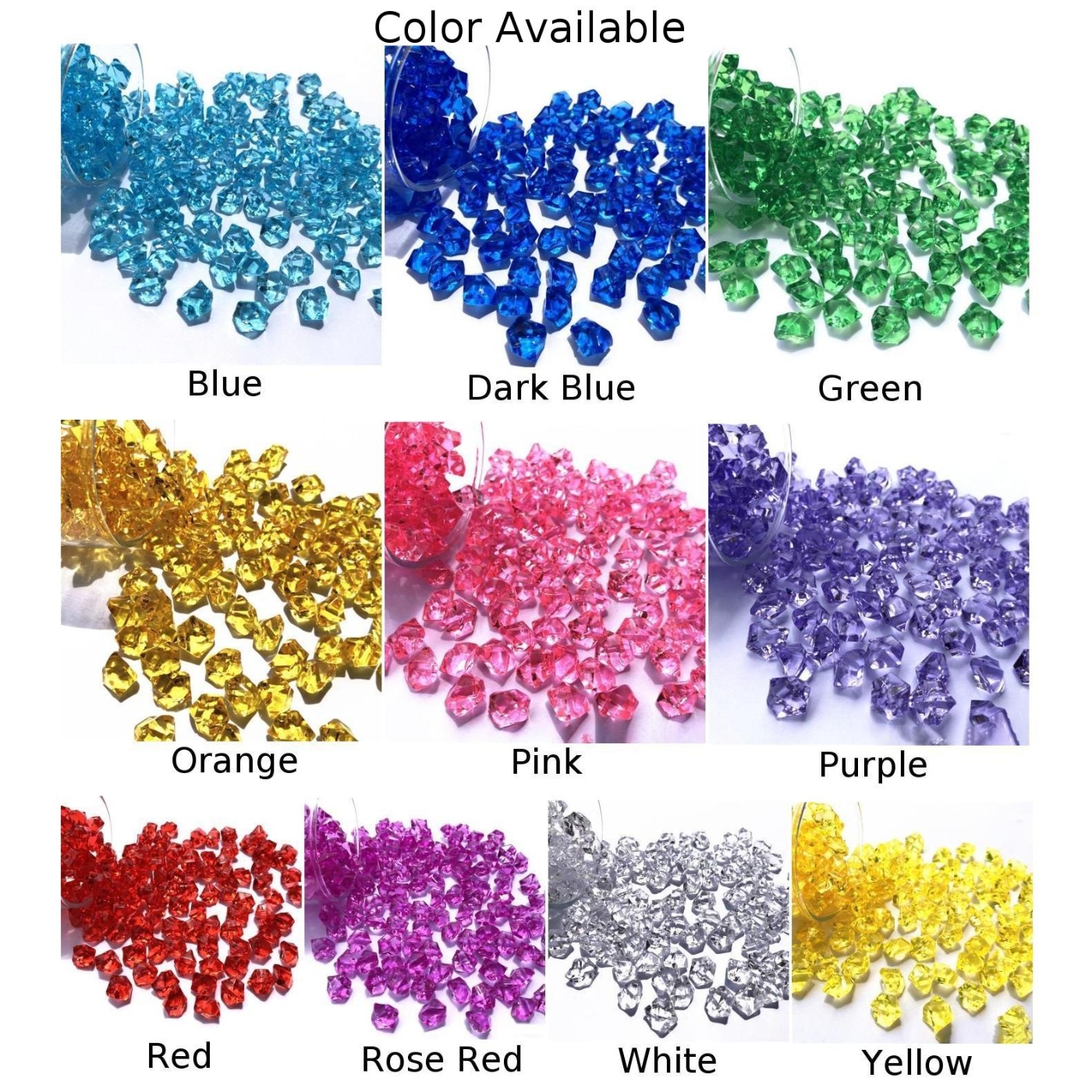 Aquarium Fish Real - 200pcs/pack Acrylic Crystal Gem Stone Crushed