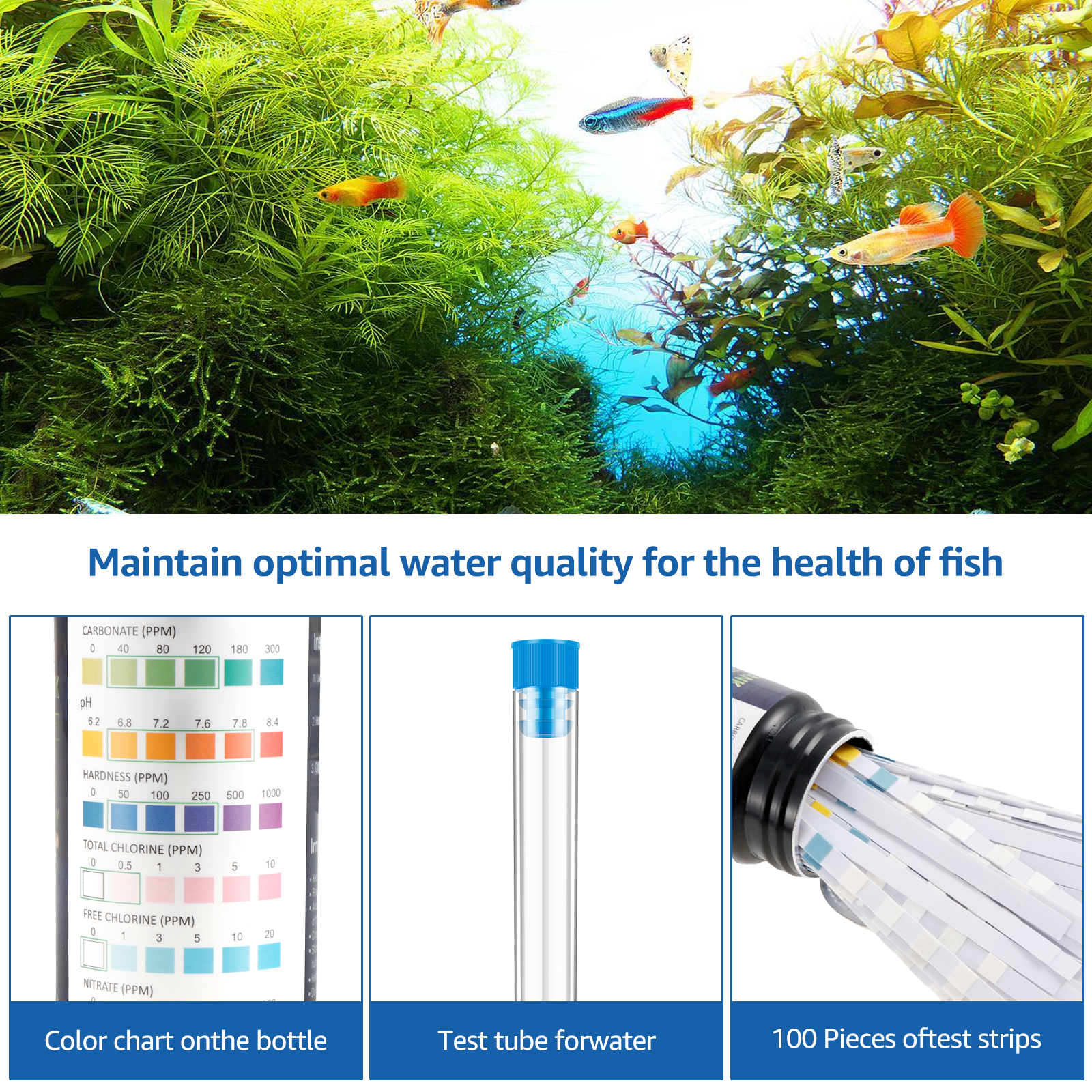 100Pcs 7 in 1 Aquarium Test St – Aquarium Fish Youtube recenzja i cena
